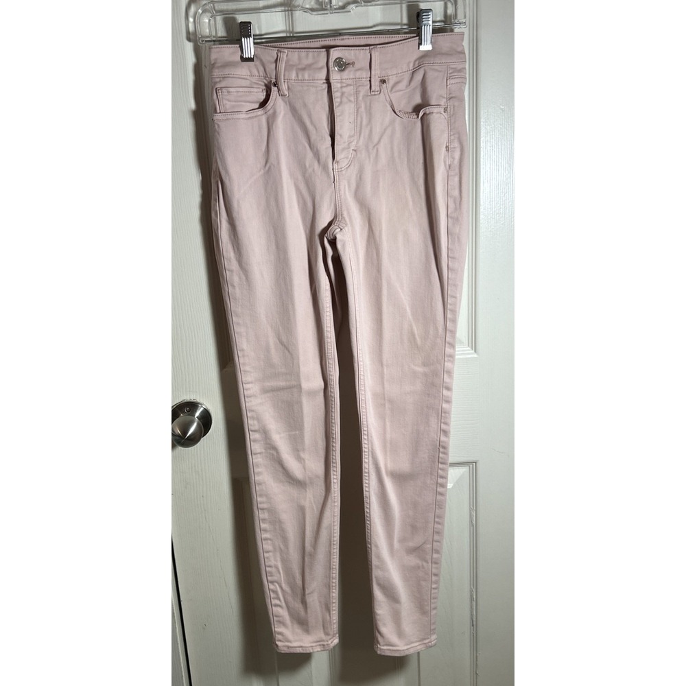 WHBM The Skinny Dusty Pink High Rise Skinny Jeans Size 00 Stretch